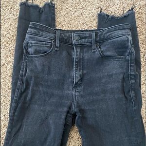 Abercrombie black jeans cropped at ankle